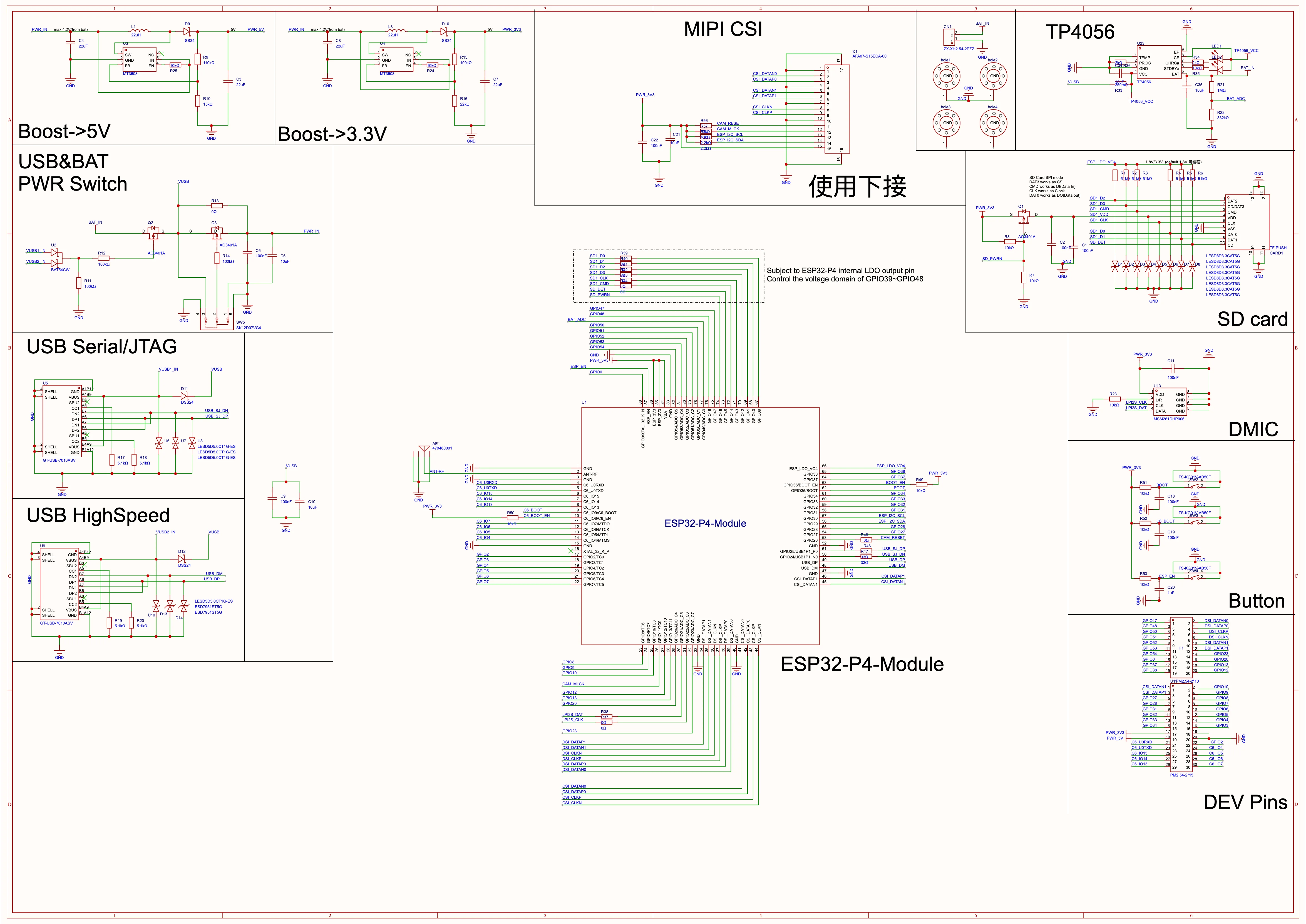 ESP32-P4 interface schematic