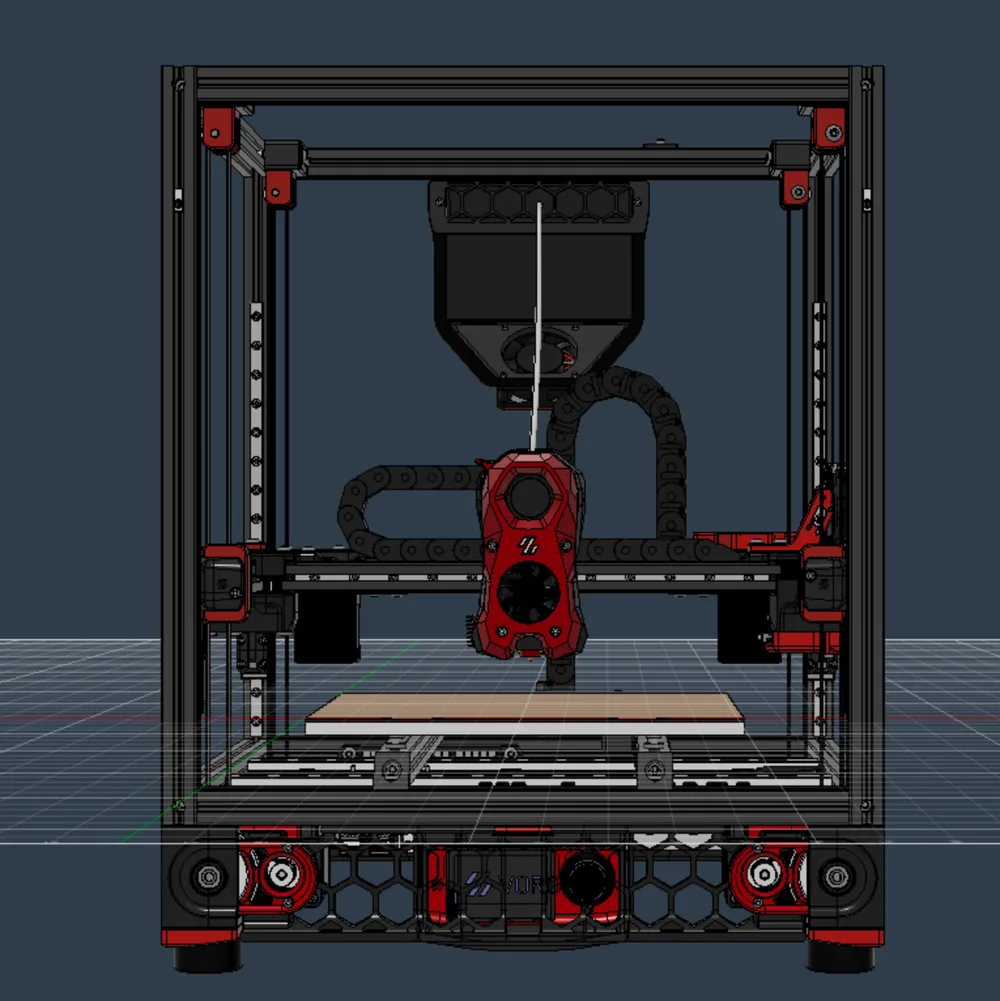 Front CAD view of the open-source design
