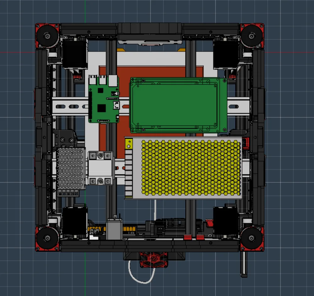 Top CAD view of the open-source design